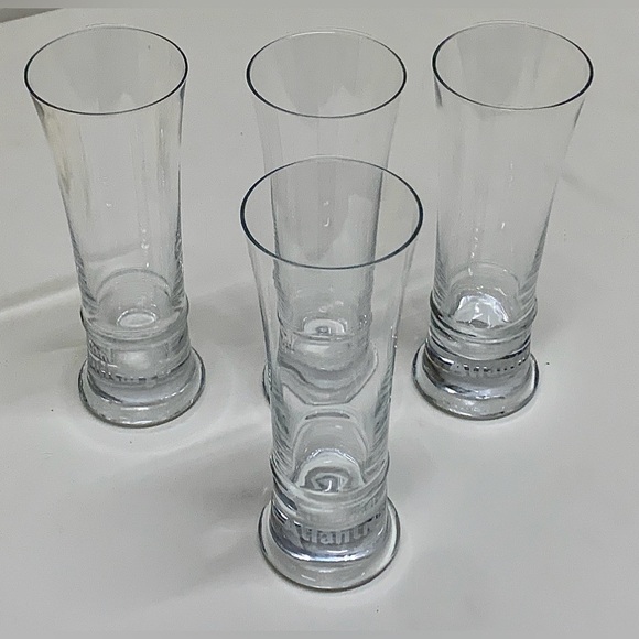 Set of Four 12 oz Frosted Etched Logo Pilsner Beer Glasses - Picture 14 of 16